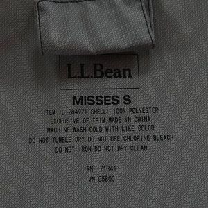 Black L.L.Bean rain coat size S